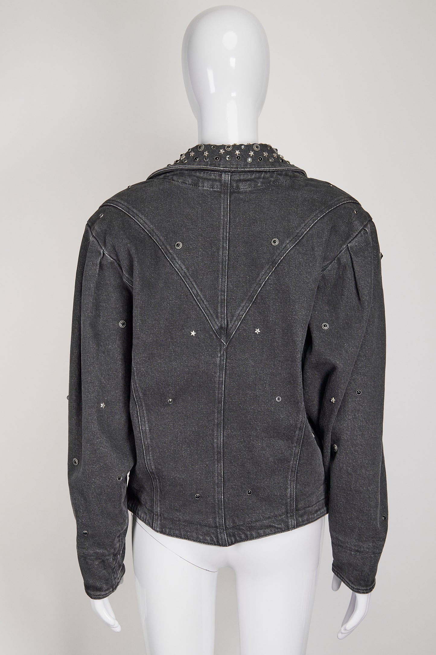 Isabel Marant Denim Jacket with Grommet & Jewel Details FR34 IT38