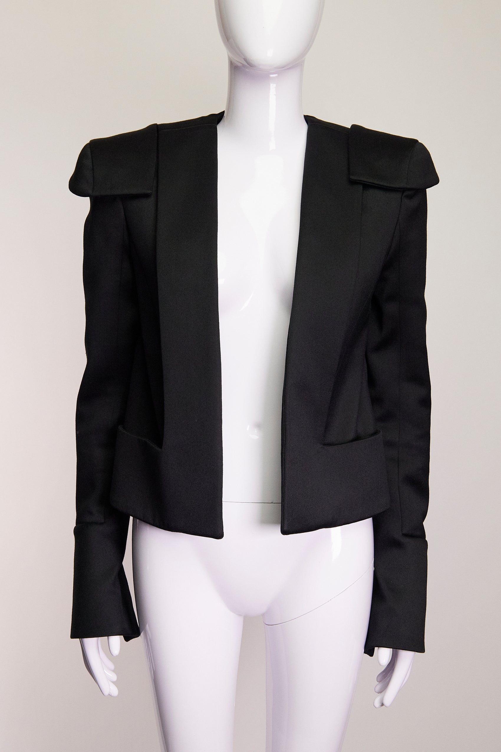 Balmain Military Style Crop Blazer FR38 IT42