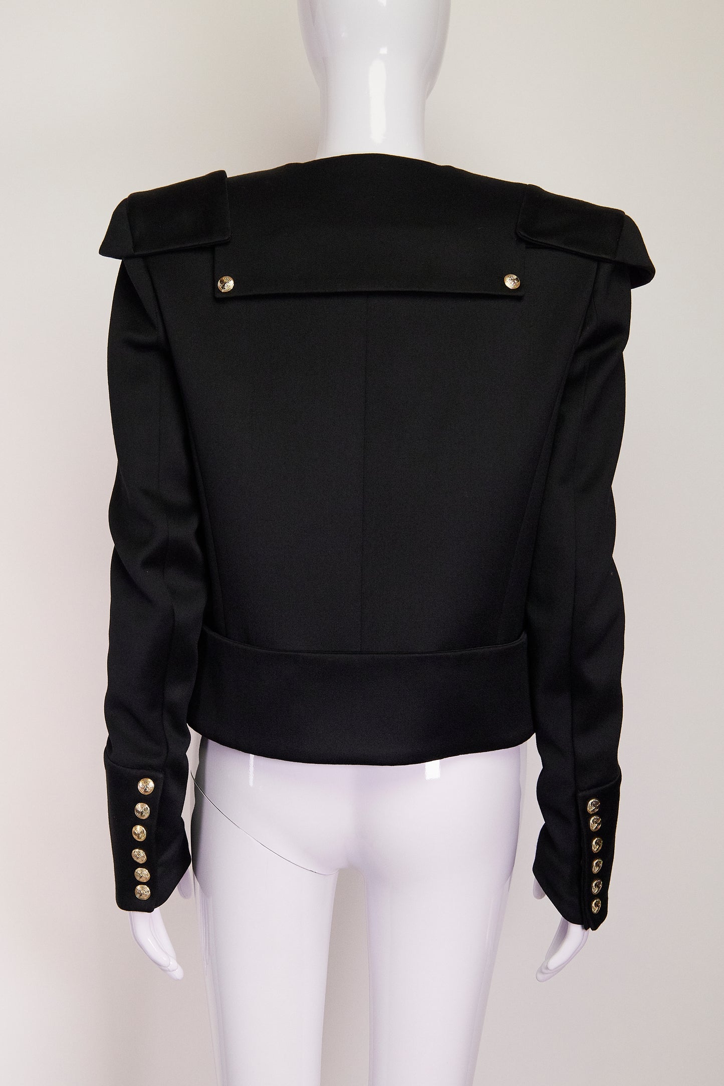 Balmain Military Style Crop Blazer FR38 IT42