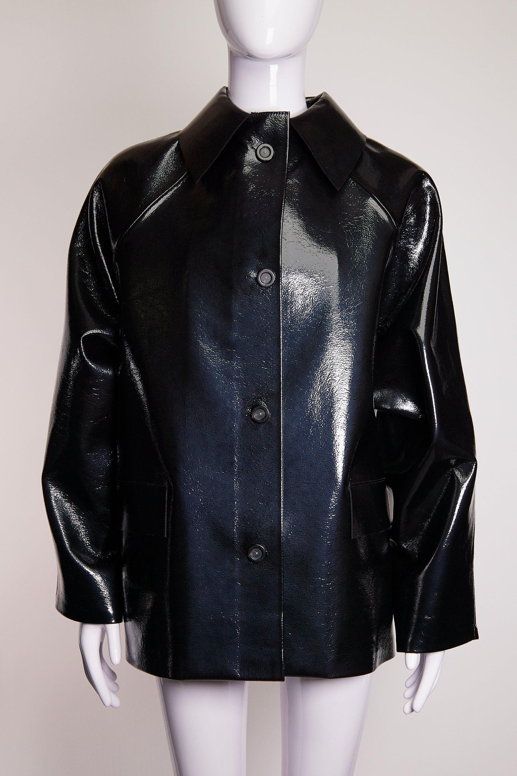 KASSL Editions Original Hip Lacquer Wool Coat XS