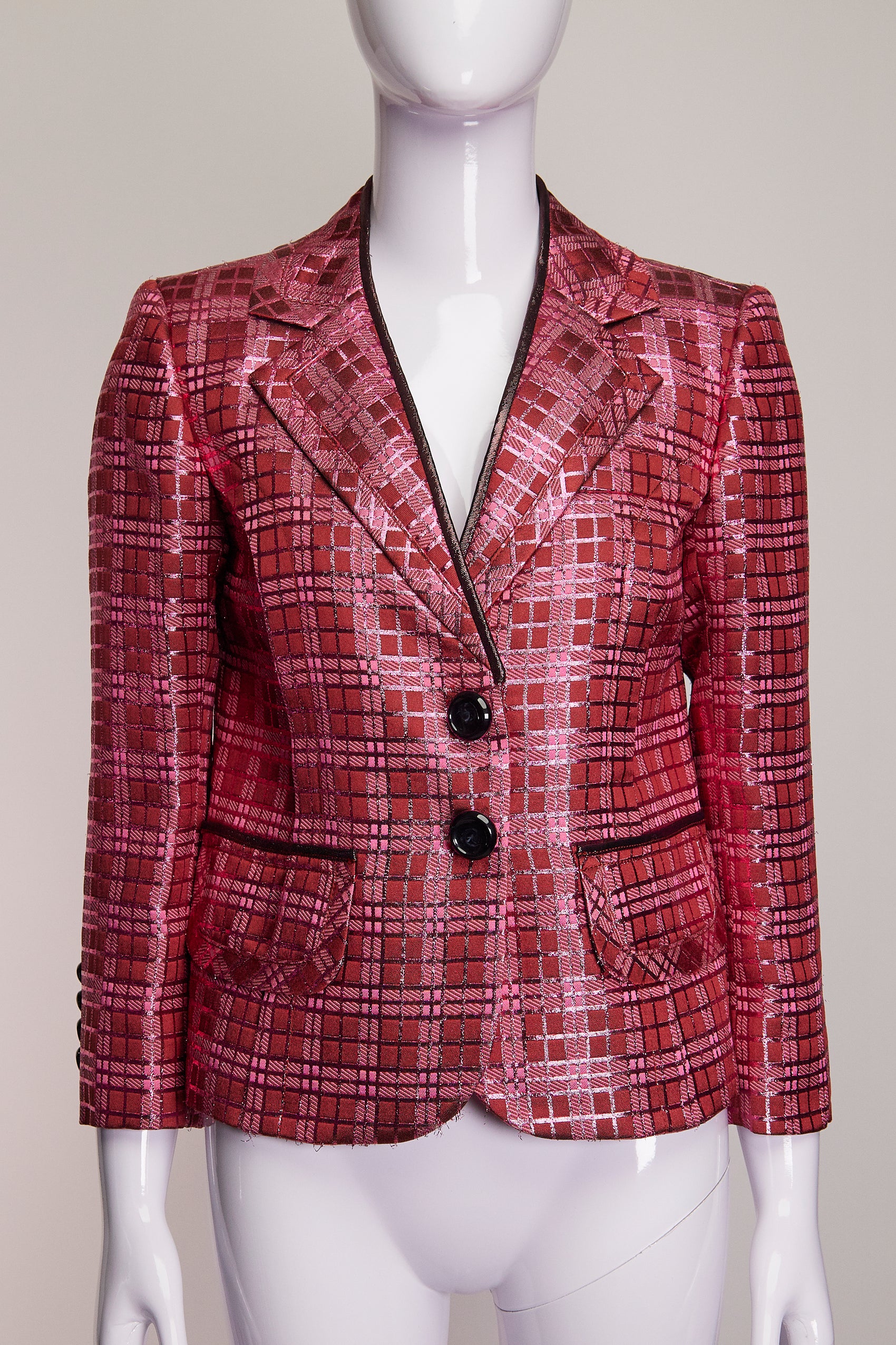 Marc Jacobs Pink Patterned Blazer US2