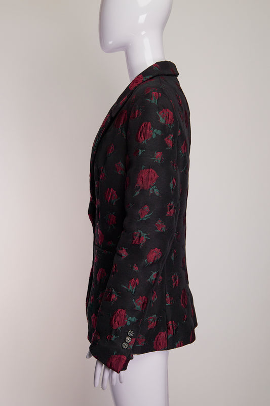 Comme des Garçons Rose Patterned Blazer M