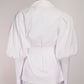 Jonathan Simkhai White Belted Puff Sleeve Top M