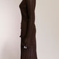 Yves Saint Laurent Brown Long Sleeve Cocktail Dress M