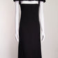 Celine Black Sequin Textured Top Dress IT38 FR34