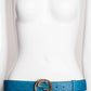 Gucci Turquoise with Silver Logo Buckle