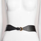 Moschino Logo Black Belt with Gold Hardware