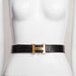 Hermes "H" Buckle Belt with Gold Hardware