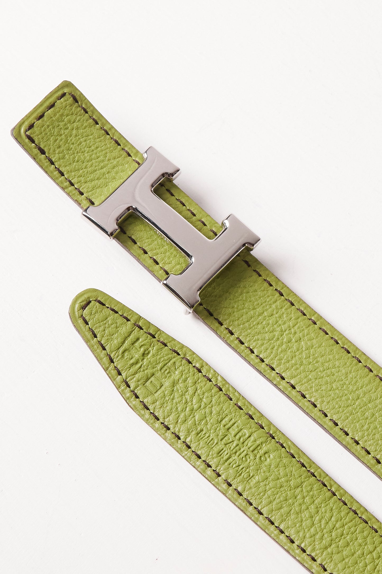 Hermes "H" Buckle Reversible Thin Belt