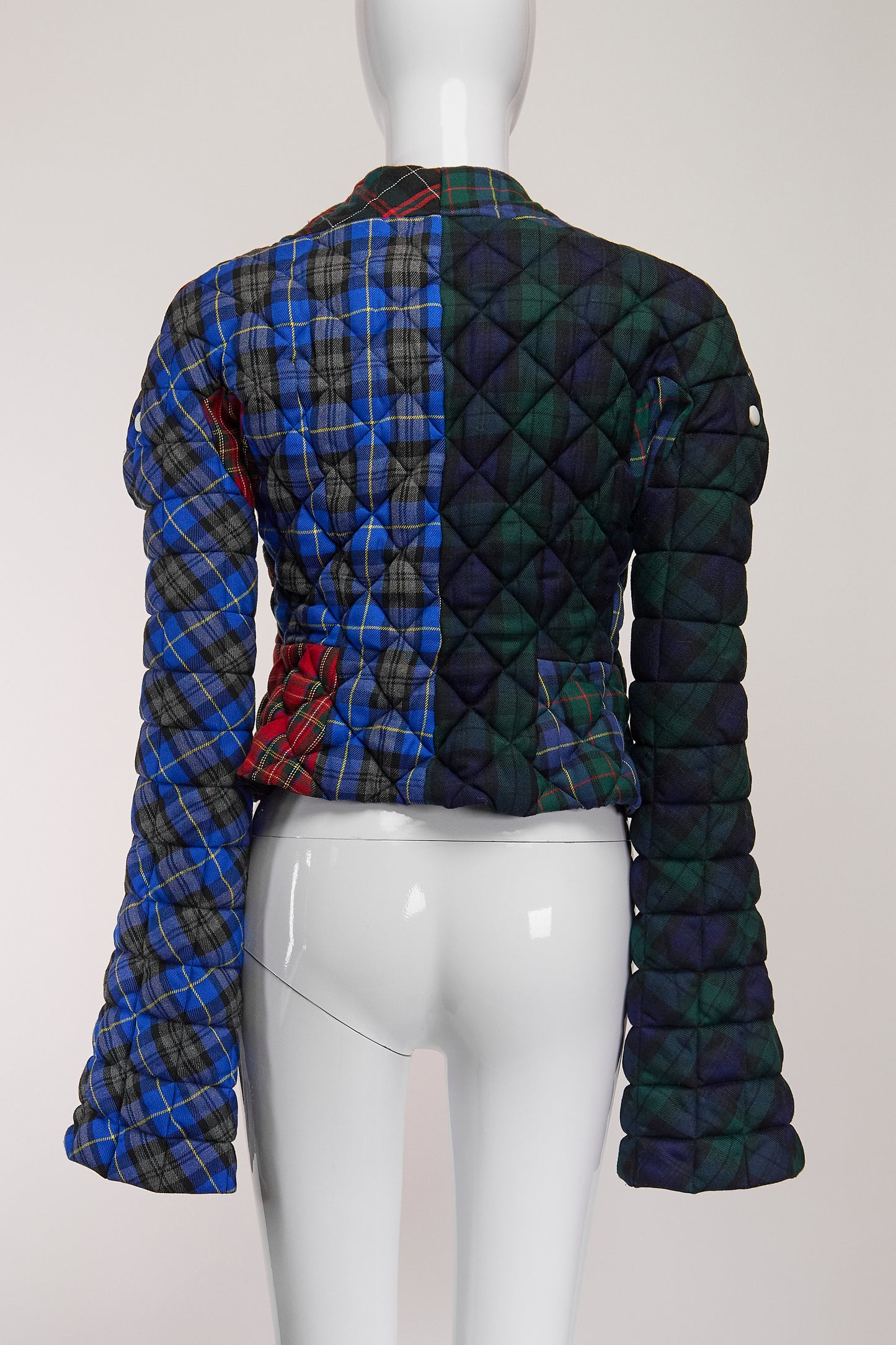 A.W.A.K.E Mode Multi Colored Checkered Top with Snap Button Sleeves
