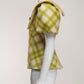 Shush/Tong Plaid Print Beaded Tie Neck Sweater US6