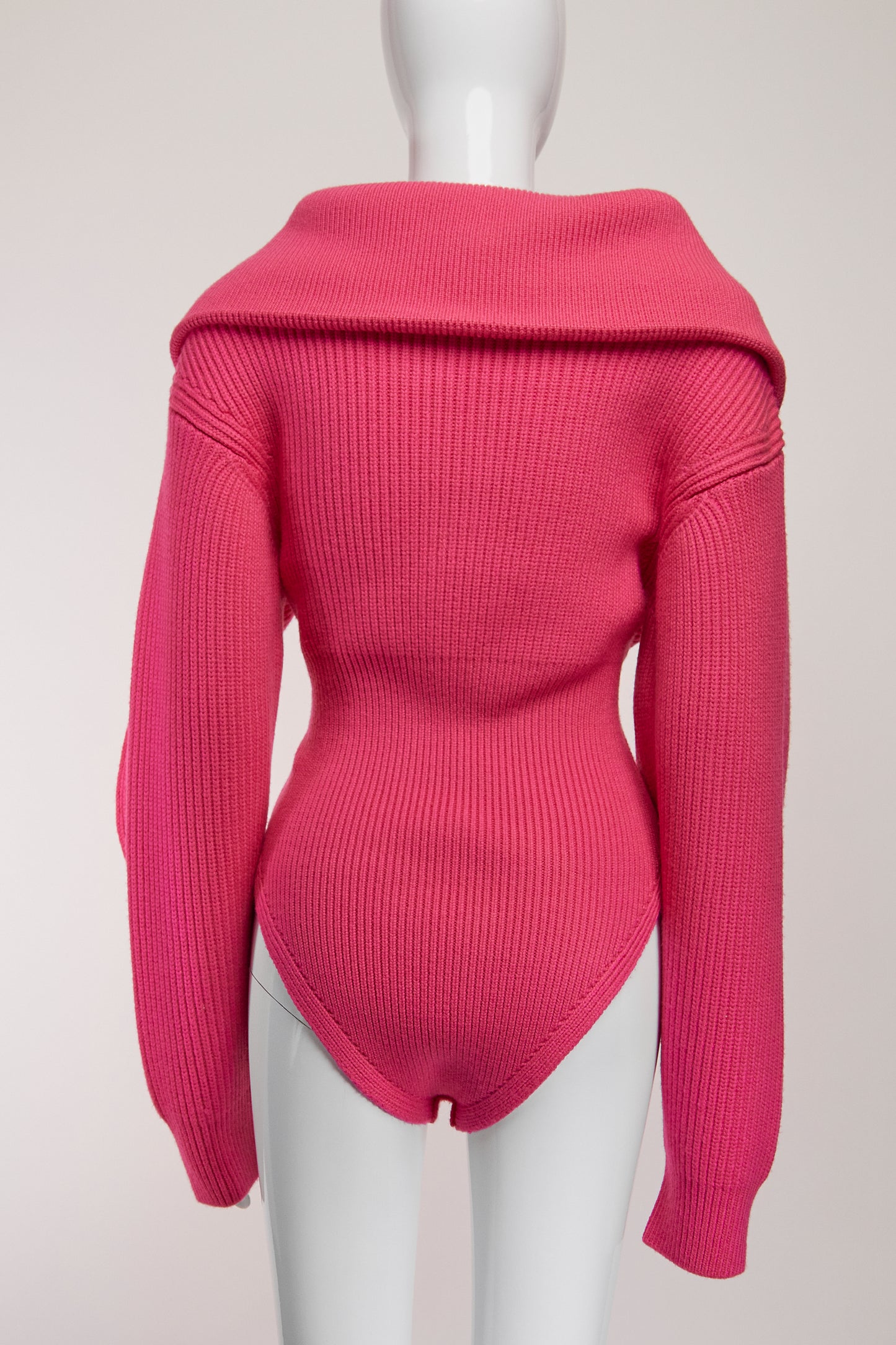 Jacquemus Wool Bodysuit in Hot Pink FR40 IT44