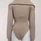 Jacquemus Wool Bodysuit in Beige FR40 IT44