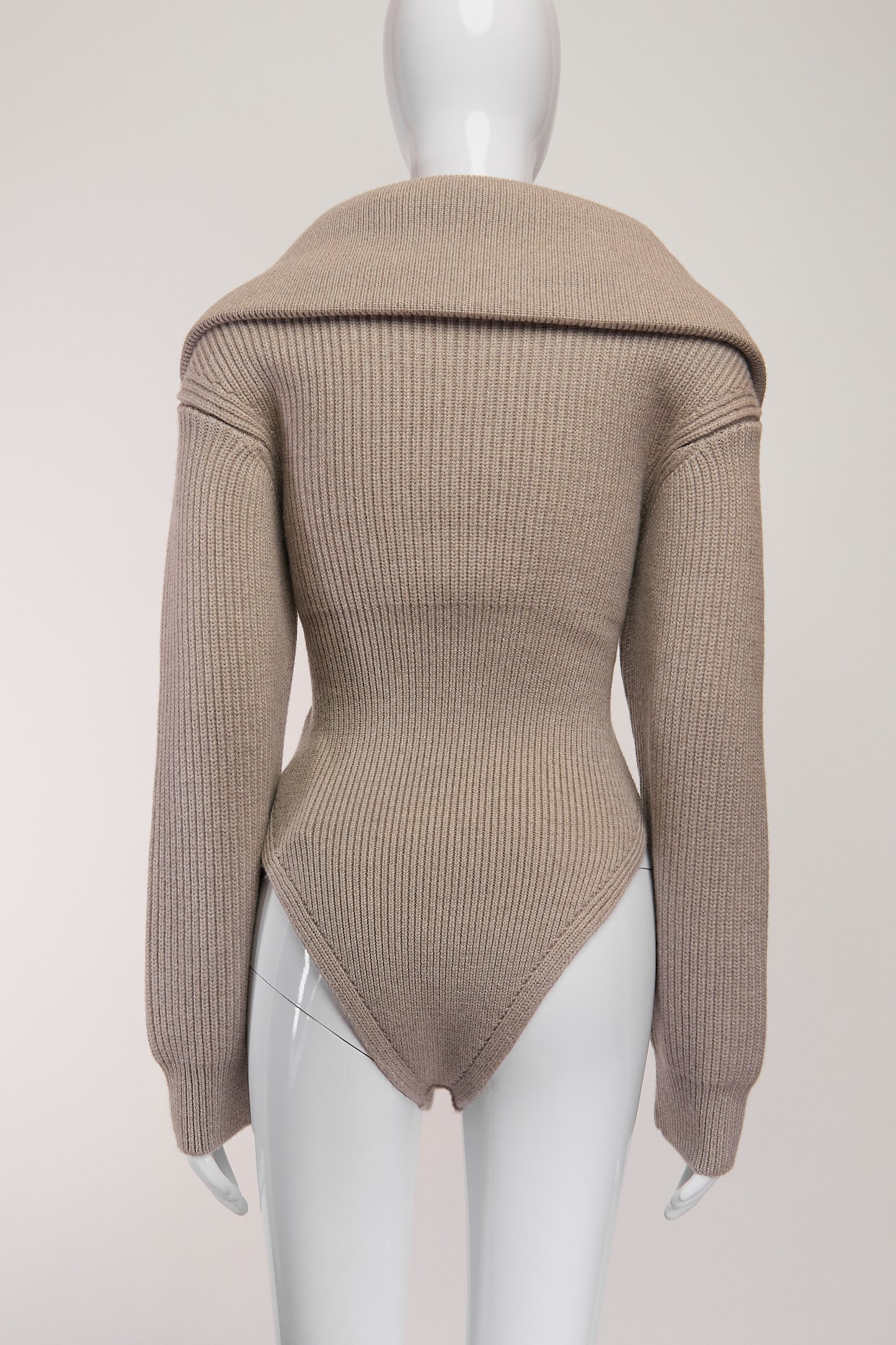 Jacquemus Wool Bodysuit in Beige FR40 IT44