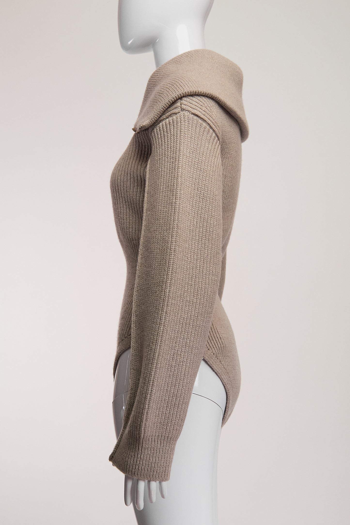 Jacquemus Wool Bodysuit in Beige FR40 IT44