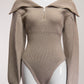 Jacquemus Wool Bodysuit in Beige FR40 IT44