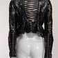 Alexander McQueen Laser Cut Crop Jacket FR40 IT44