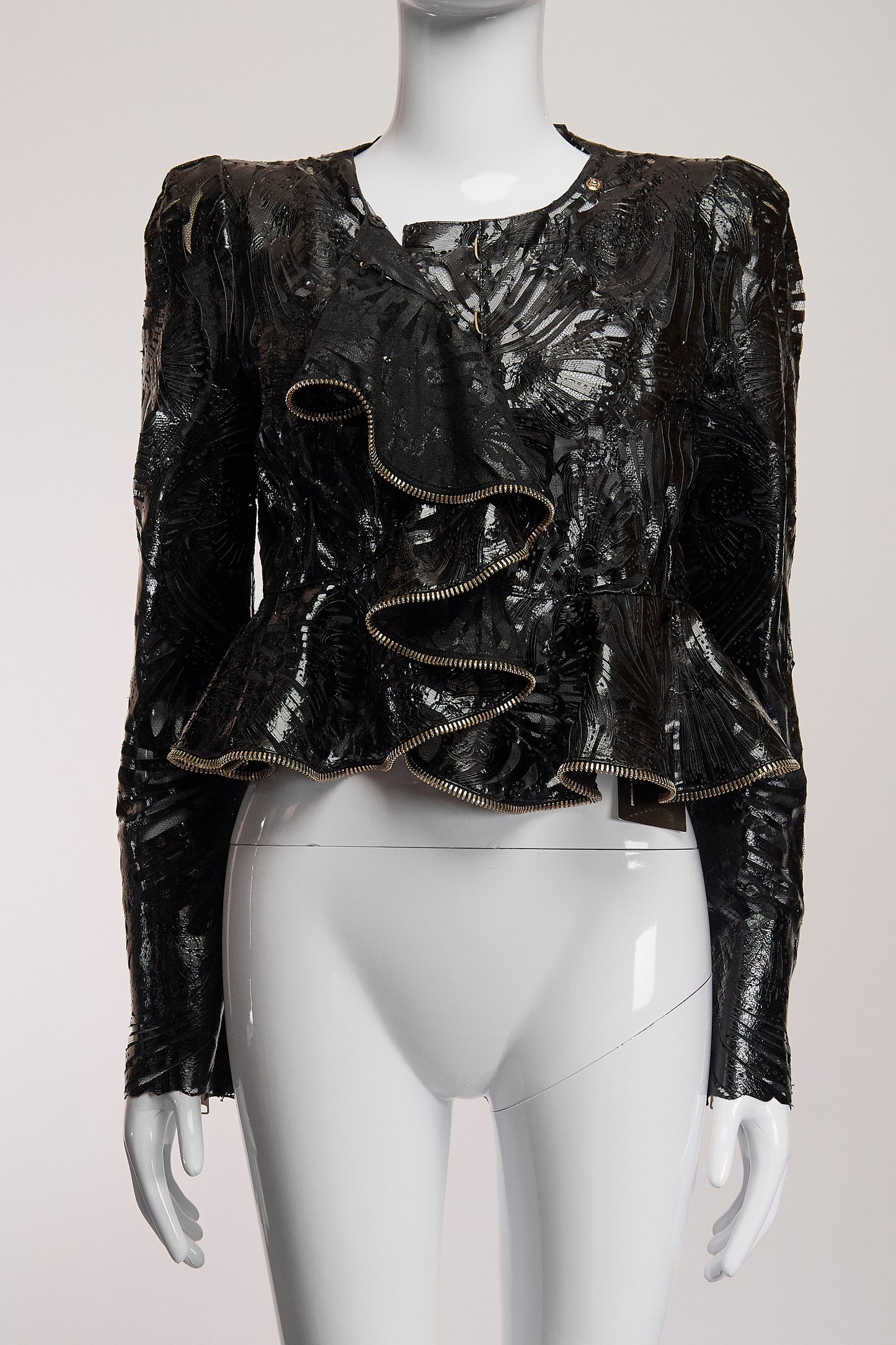 Alexander McQueen Laser Cut Crop Jacket FR40 IT44