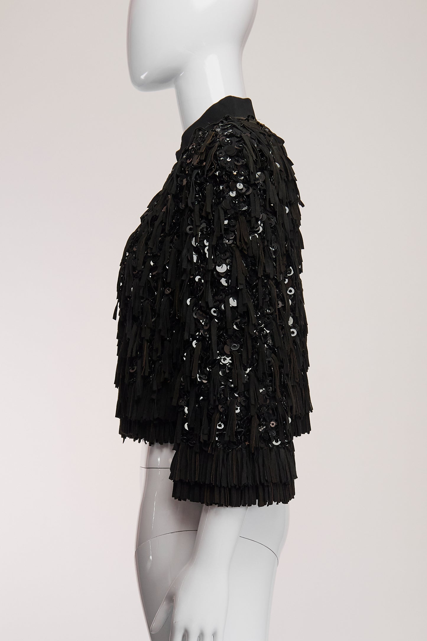 Emilio Pucci Sequin Fringe Crop Jacket US6