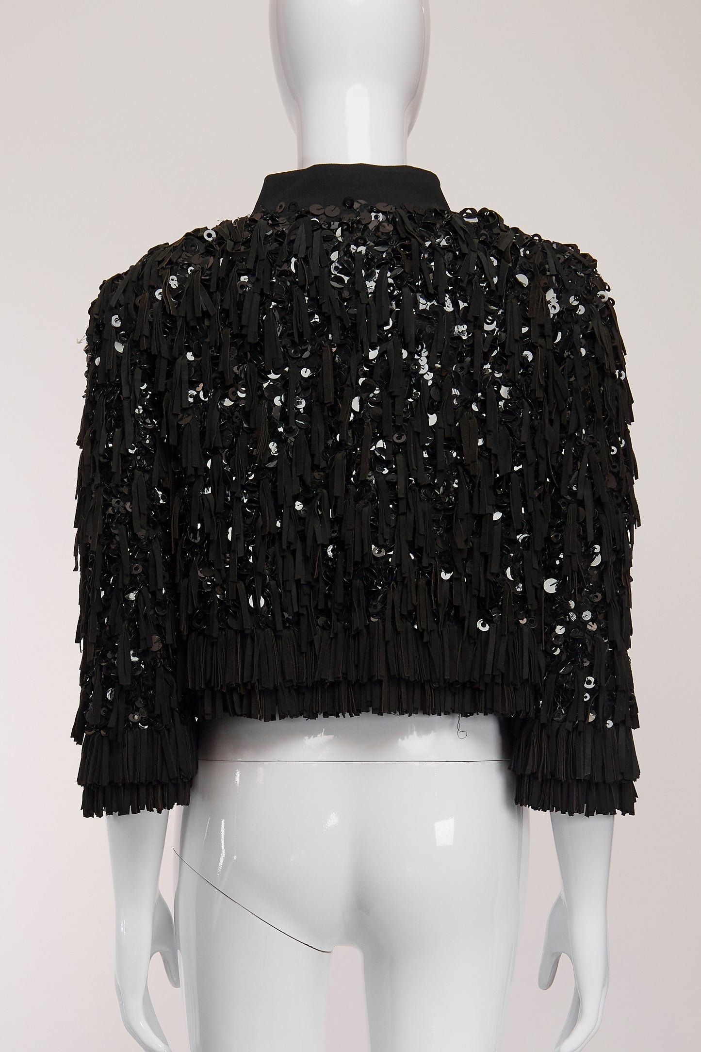 Emilio Pucci Sequin Fringe Crop Jacket US6