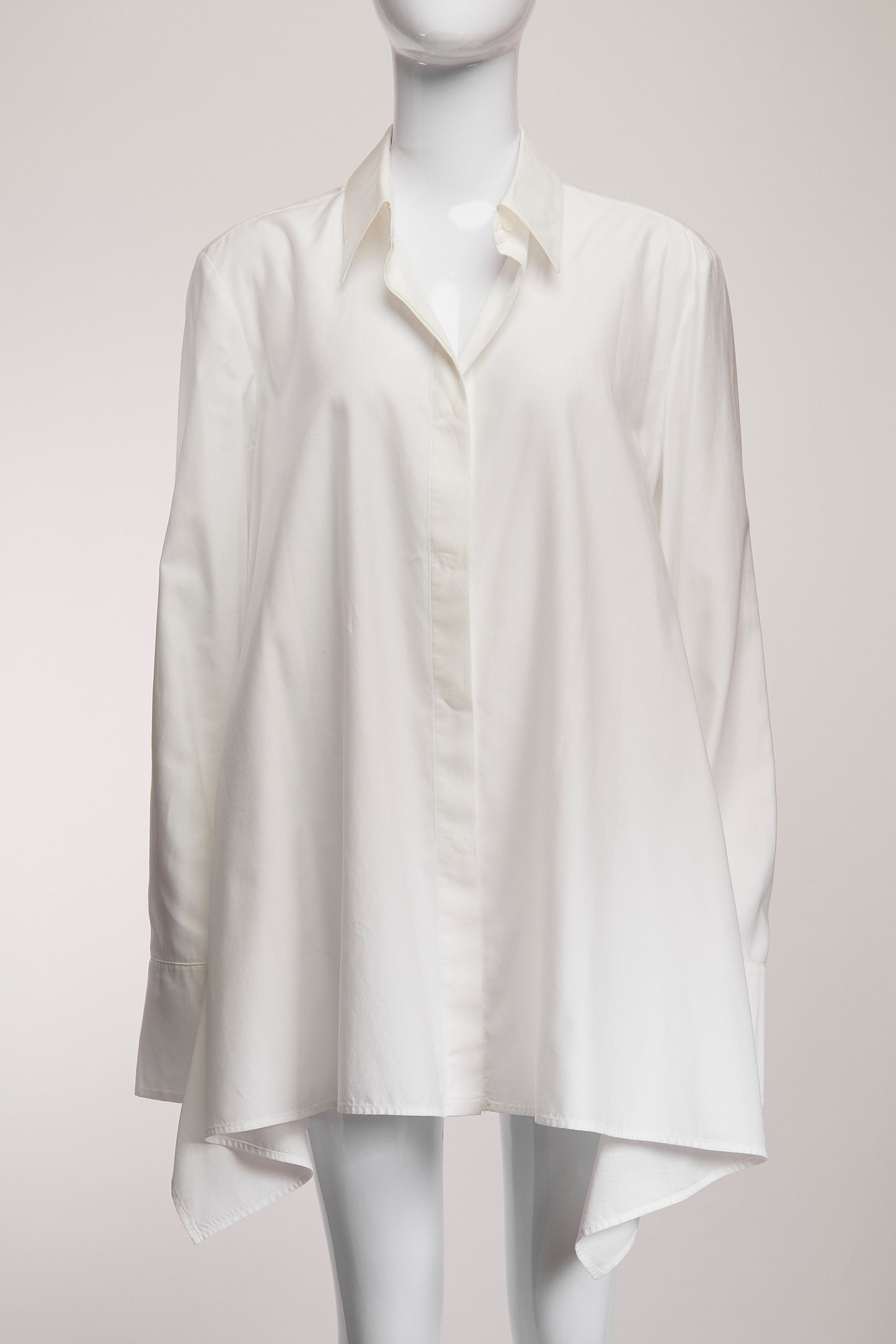 Stella McCartney White Button Down Collared Shirt IT46 FR42