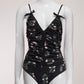 Giambattista Valli Black Floral One Piece Bathing Suit IT40 FR36