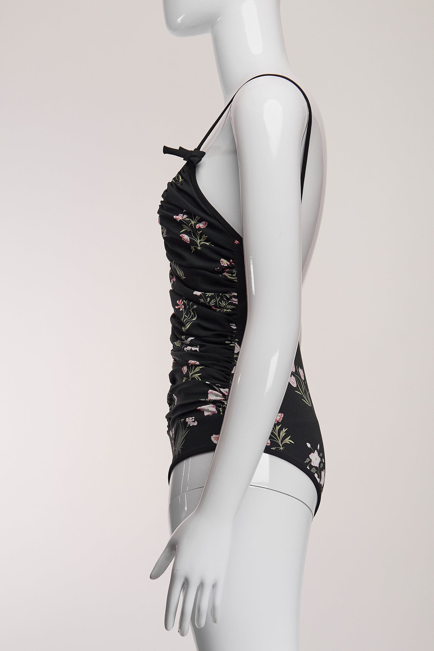 Giambattista Valli Black Floral One Piece Bathing Suit IT40 FR36