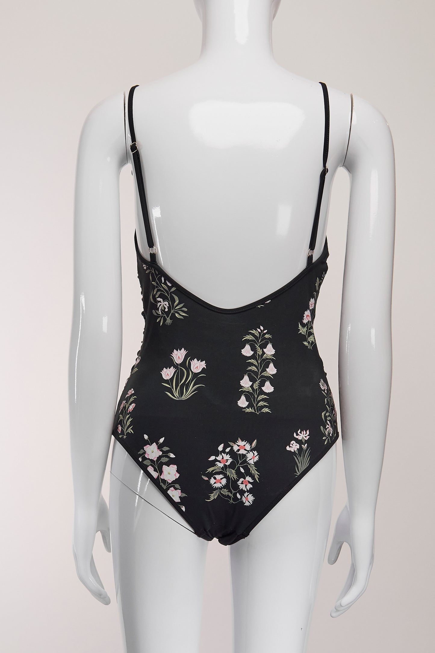 Giambattista Valli Black Floral One Piece Bathing Suit IT40 FR36