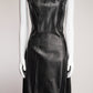 Prada Black Leather Dress IT42 FR38