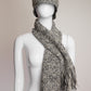 Chanel Silver and White with Sequin Detail Hat & Scarf Set