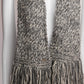 Chanel Silver and White with Sequin Detail Hat & Scarf Set