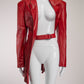 Situationist Red Leather Jacket FR36 IT40