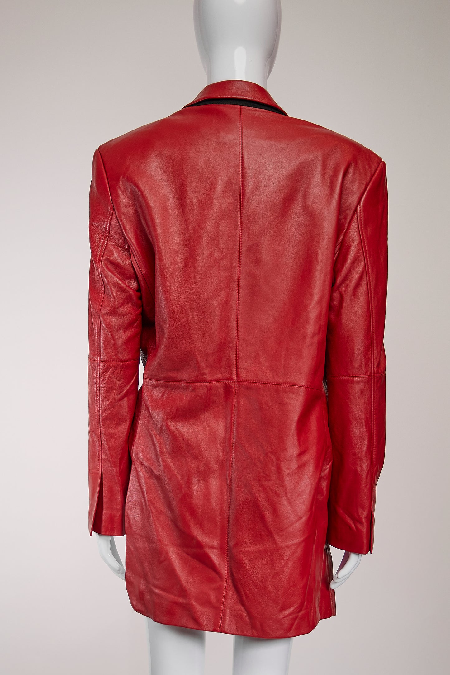 Situationist Red Leather Jacket FR36 IT40