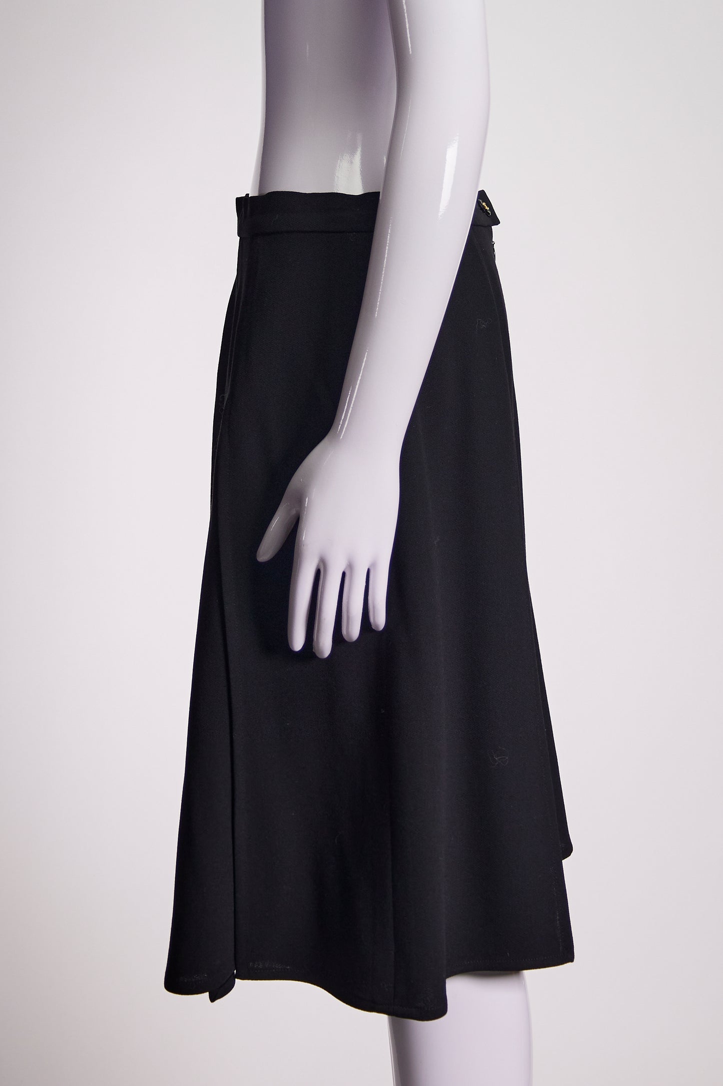 Chanel Boutique Pleated Midi Skirt FR42 IT46