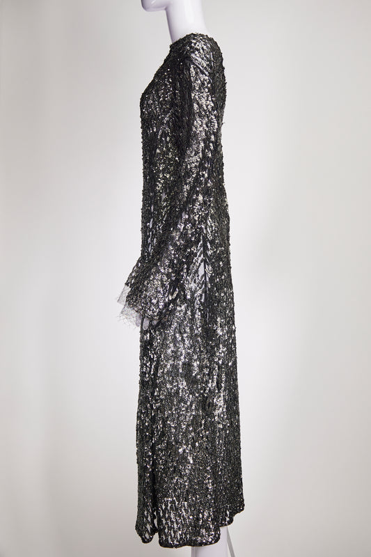 Nina Ricci Sequin Long Sleeve Dress FR40 IT44