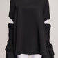 Ellery Tie Sleeve Cutout Blouse US6