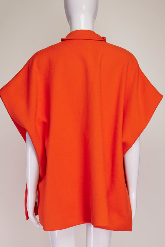 Delpozo Orange Top with Necktie M