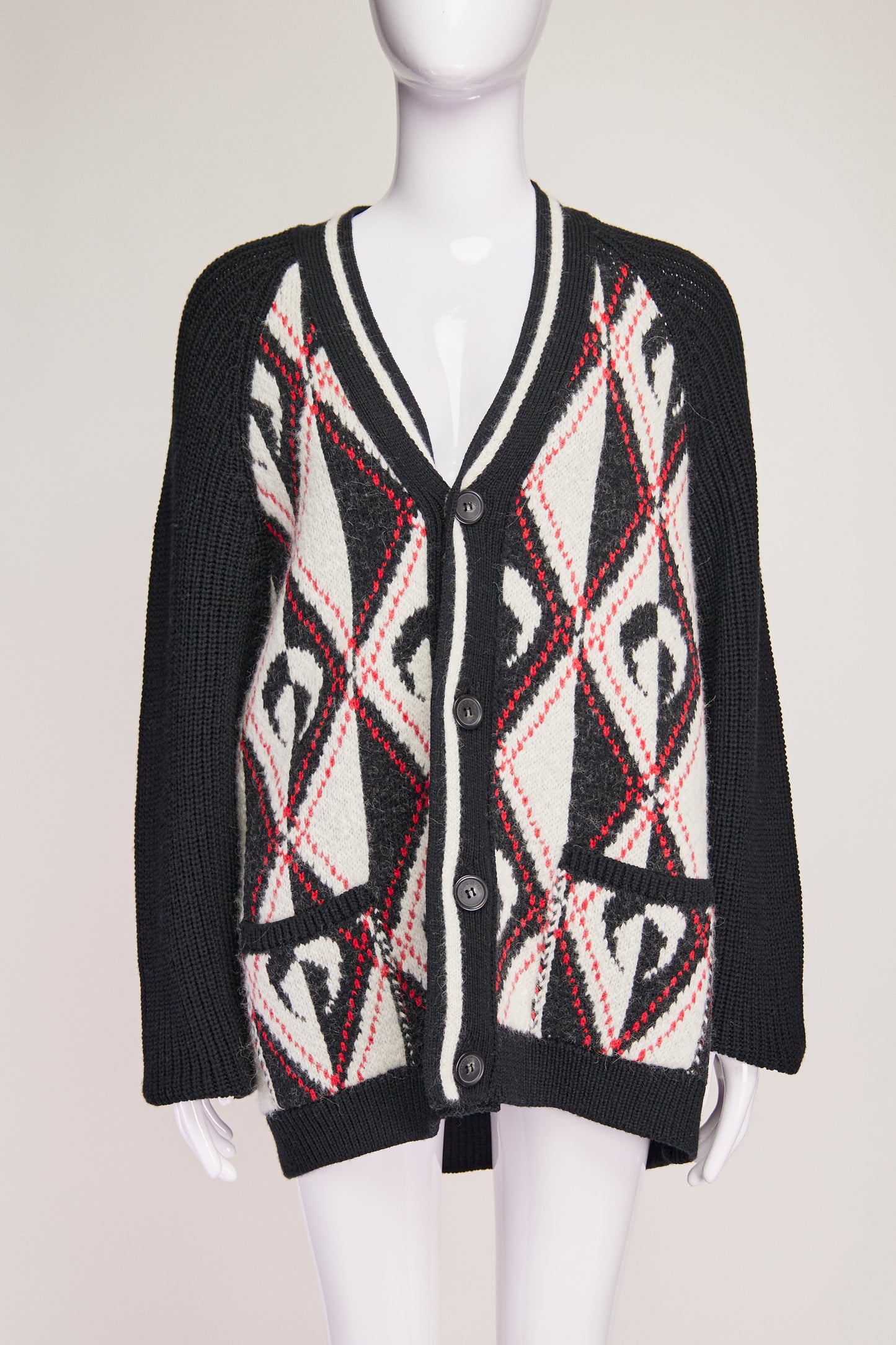 Marine Serre Diamond Patterned Cardigan M