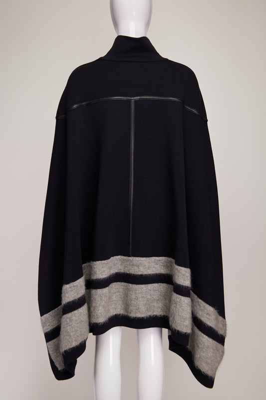 Salvatore Ferragamo Wool Poncho with Belt S