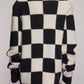 Michael Kors Checkered Cardigan M