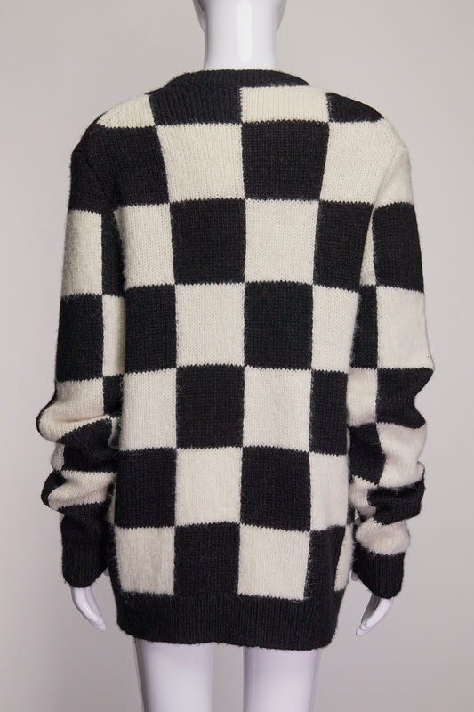 Michael Kors Checkered Cardigan M