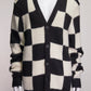 Michael Kors Checkered Cardigan M