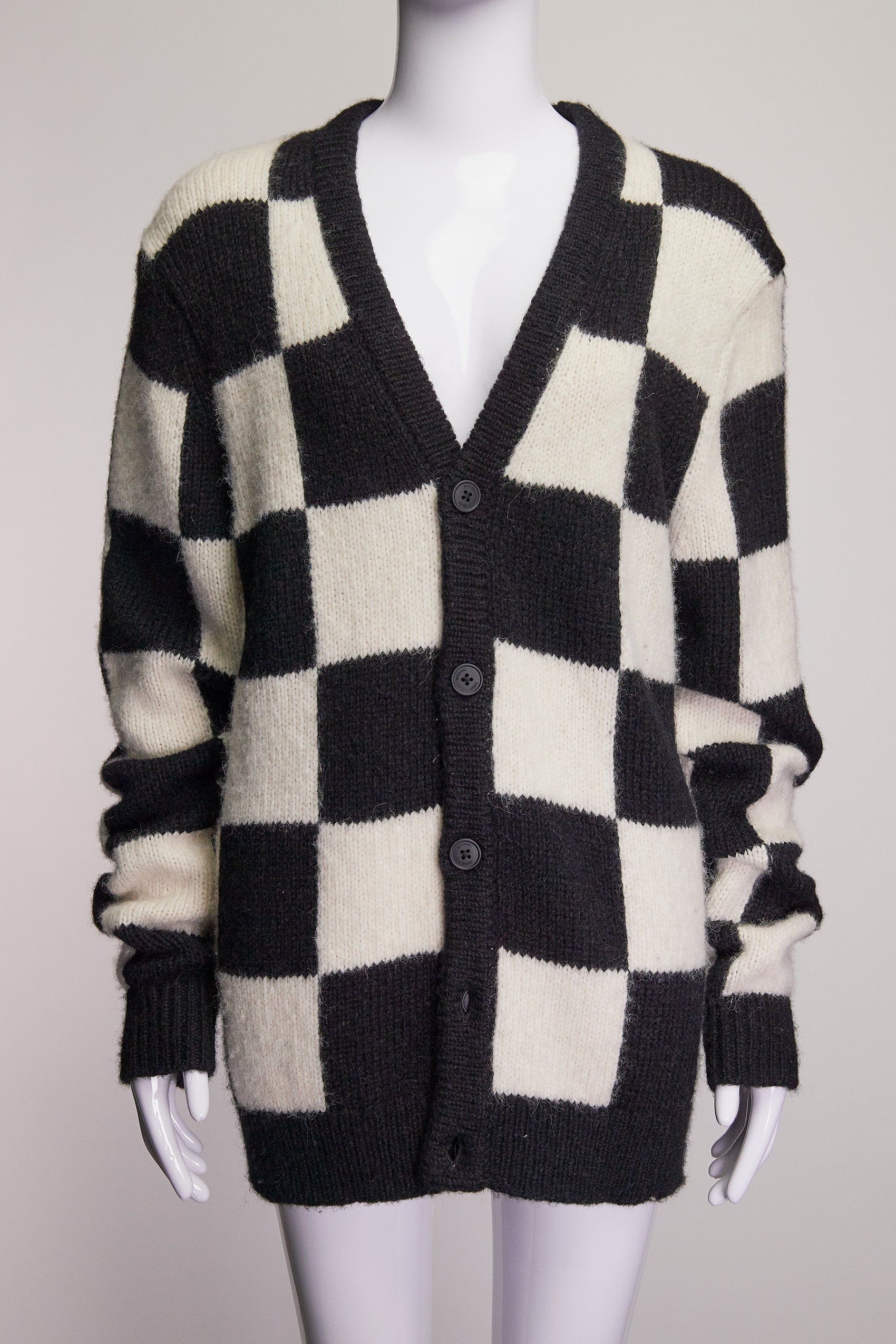 Michael Kors Checkered Cardigan M