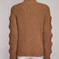 JW Anderson Circular Cut out Brown Turtleneck Sweater M