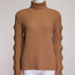 JW Anderson Circular Cut out Brown Turtleneck Sweater M