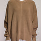 Peter Do Brown Open Back Crewneck Sweater XS