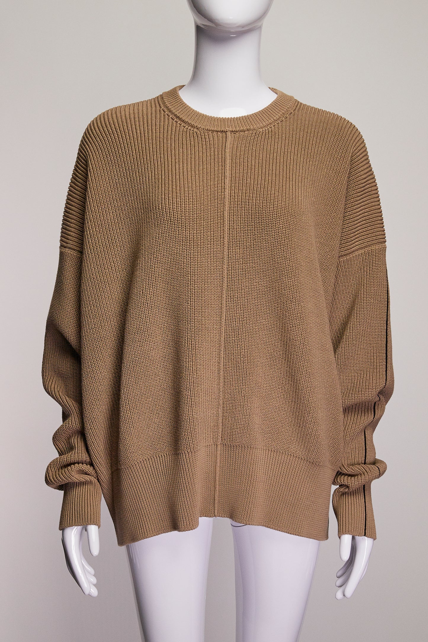 Peter Do Brown Open Back Crewneck Sweater XS