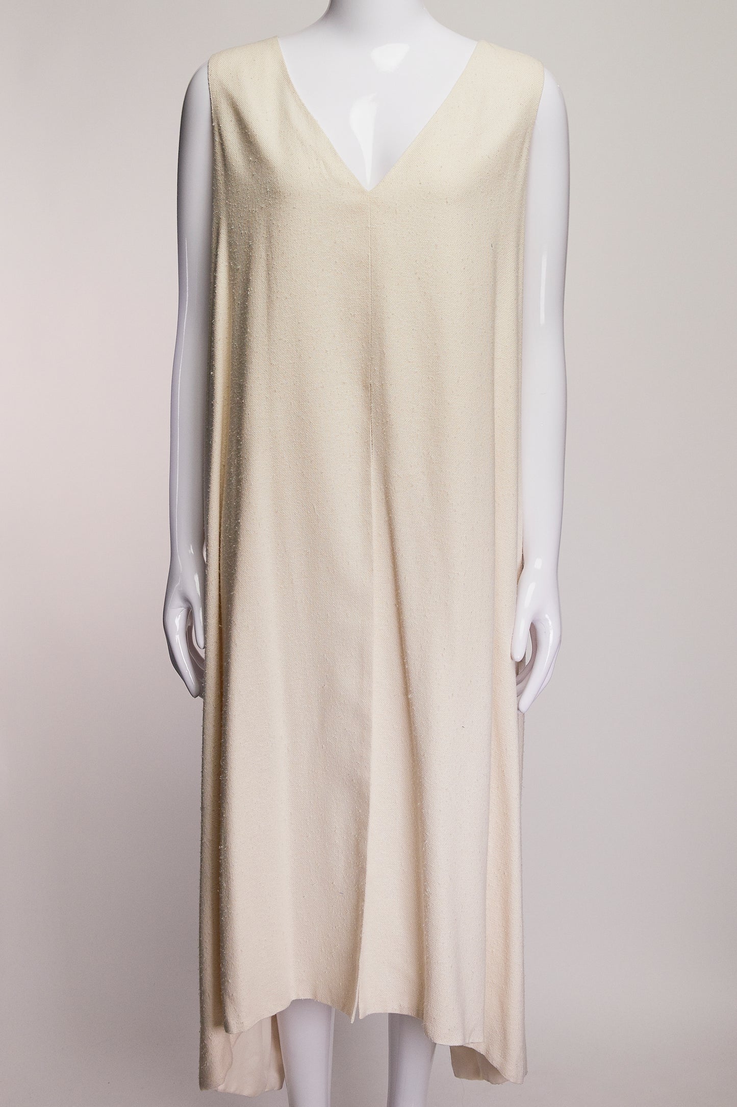 The Row Silk Cream Long Dress with Slit US10