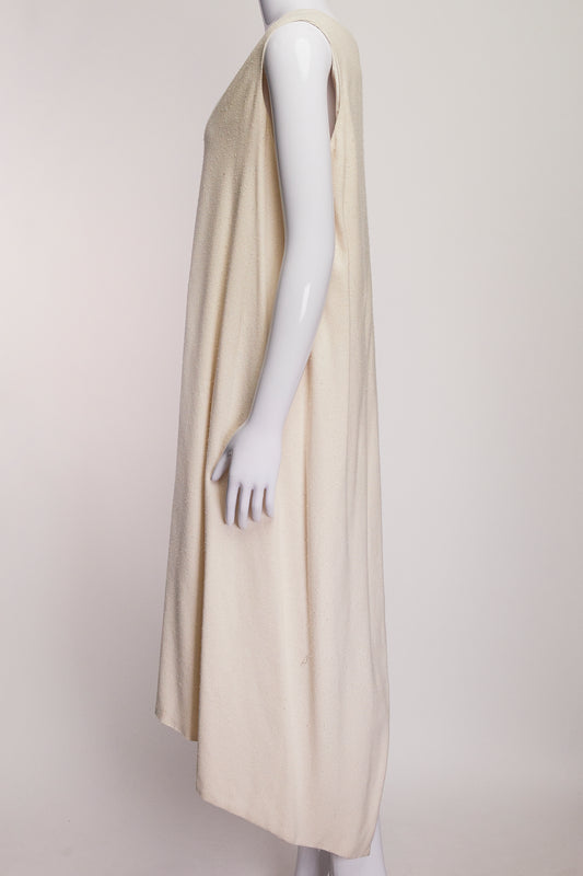 The Row Silk Cream Long Dress with Slit US10