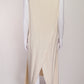 The Row Silk Cream Long Dress with Slit US10